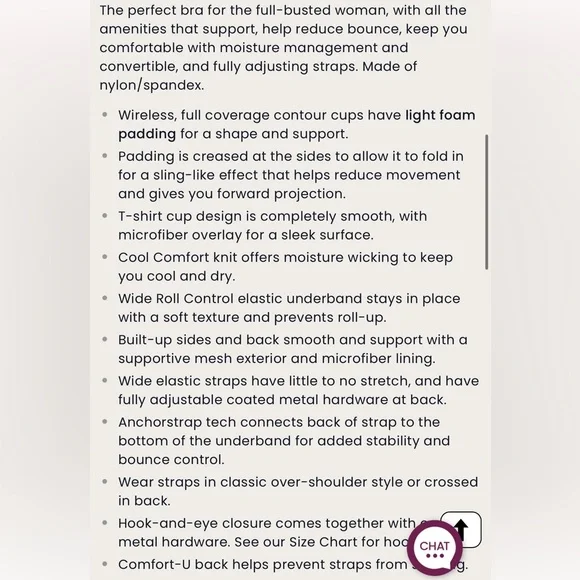 Bali one smooth u bounce control wire free foam bra size 42D - Picture 10 of 10